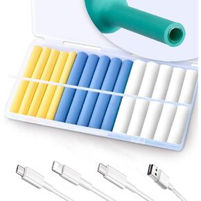 HUNANBANG 30PCS Charger Protector, Cable Protector, Spiral Charger Cord Protector, Flexible Cable Cord Saver, Tube Wrap Cable Wire Kit for DIY