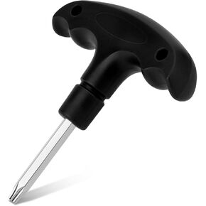 Golf Wrench, Adjustable Golf Tool with Plastic Handle Stainless Steel Golf Driver Tool Golf Torque Wrench for Golf Club Driver Shaft Adapter Torque Tool (Black)