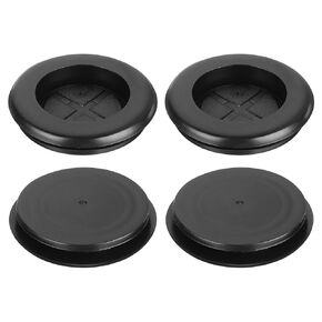 uxcell 15Pcs Rubber Grommets 1-1/8" (30mm) Drill Hole, 1" (26mm) ID Single Sided Hole Plugs Ring Gasket for Firewall Cable Wire Protecting, Black