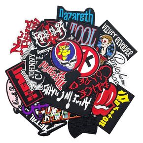 21pcs Mixed Music Band Series Embroidered Iron On Patches