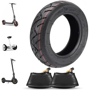 10x2.50 Tire and 2x Inner Tube Set for 6" RIM Scooter Wheels 36v 48v 400w 500w 800w Hub Motor for Smart Self Balancing Electric Scooters Hover Board 10 inch