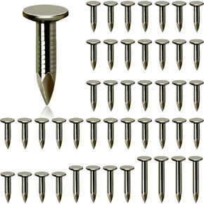 Glarks 400Pcs 3/4inch, 1inch, 1-1/4inch Steel Roofing Felt Nails Roofing Felt Pins Clout Nails Countersunk Head Felt Nails, for Securing Shed Roofs, Roofing Felt Slate Boards, Wood Shed Tiles