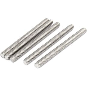 uxcell M10 x 120mm 1.5mm Pitch 304 Stainless Steel Fully Threaded Rods Hardware 5 Pcs