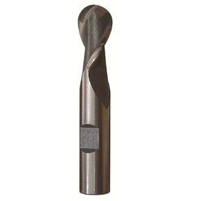 Drill America 3/16" X 3/8" High Speed Steel 2 Flute Single End Ball End Mill, DWC Series