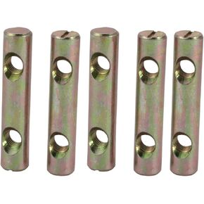 uxcell 5pcs M8x60mm Dual Hole Zinc Plated Iron Slotted Drive Cross Dowel Barrel Nut
