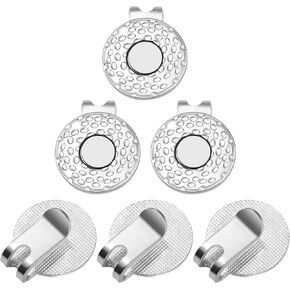 6PCS Magnetic Golf Hat Clips, Magnetic Golf Ball Marker Holders, Golf Ball Marker Caps Holders Magnet for Golf Hats Belt Gloves Bags (Golf Ball Marker Not Included)