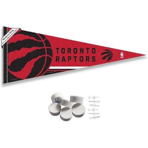 Toronto Raptors Pennant Flag and Wall Tack Pads Mounts