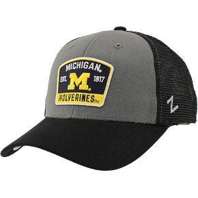 ZHATS Standard NCAA Officially Licensed Snapback Hat Big Rig Patch Black Gray Switchback, One Size