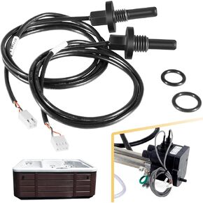 34-01395-K Sensor Kit with O-Rings 2 Pin High-Limit Thermistor Sensor and 4 Pin Control Thermistor Sensor, Fit for Hot Spring, for Tiger River, for Limelight Spas 2002-Current Replaces 39204, 39205