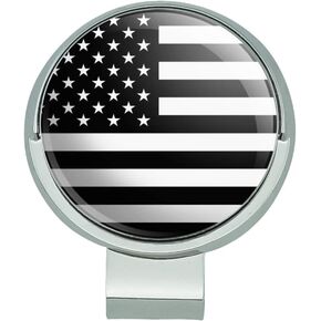 GRAPHICS & MORE Subdued American USA Flag Black White Military Tactical Golf Hat Clip with Magnetic Ball Marker