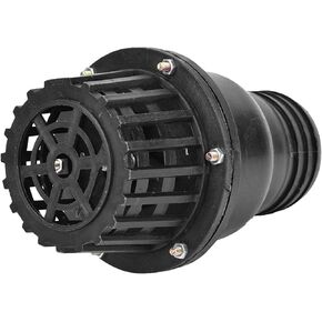 Foot Valve Black PVC Low Pressure Flat Check Valve for Fluid Machine Shower Head 4 Sizes(3in)
