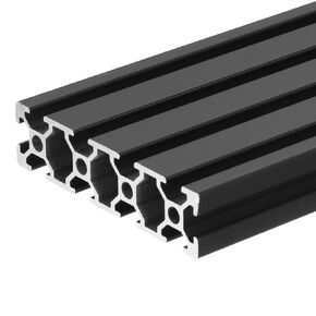 uxcell T Slot 2080 Aluminum Extrusion Profile European Standard 300mm x 80mm Anodized Black Linear Rail Extrusion Frame for 3D Printer, CNC, DIY