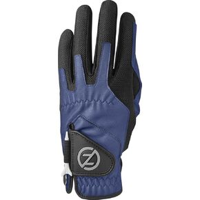 Zero Friction Men's Compression-Fit Synthetic Golf Glove, Left Hand, Navy