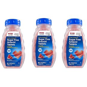 CVS Health Extra Strength Sugar Free Antacid Tablets, 80CT Pack of 3