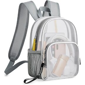 G4Free Clear Backpack Stadium Approved Clear Mesh Bag, Transparent Lightweight Casual Daypack, Small See Through Bag for Travel, Stadium or Concerts