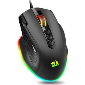 Redragon Wireless Gaming Mouse, Tri-Mode 2.4G/USB-C/Bluetooth Ergonomic Mouse Gaming, 8000 DPI, RGB Backlit, Fully Programmable, Rechargeable Wireless Computer Mouse for Laptop PC Mac, M814