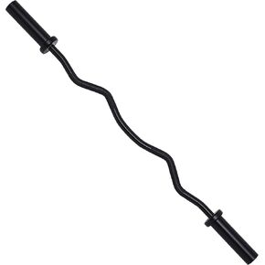 سيجنتشر فيتنيس إيفري داي إيسينشالز أوليمبيك سوبر كيرل بار بيل بار، 48 بوصة (سعة الوزن 350 رطل)، أسود in Kuwait