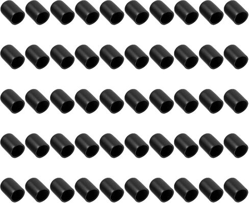 20 Pack Rubber End Caps - Round Protectors Apply to Outdoor Screws Thread (25mm ID, Black) in Kuwait