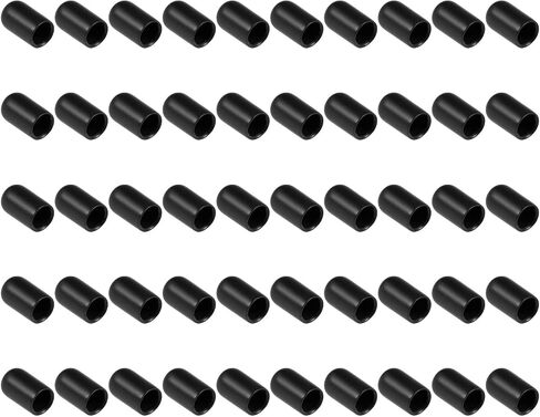 20 Pack Rubber End Caps - Round Protectors Apply to Outdoor Screws Thread (25mm ID, Black) in Kuwait
