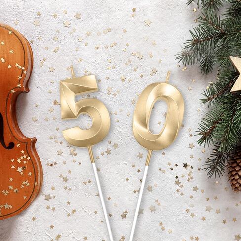60th Birthday Candles, Number 60 Candles, Happy Birthday Cake Topper 60 Candle 60th Birthday Decorations for Men Women Birthday Theme Party Wedding Anniversary Celebration Decorations(Champagne Gold) in Saudi Arabia