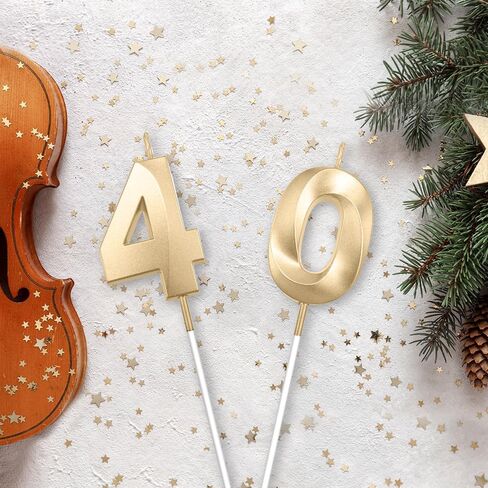 60th Birthday Candles, Number 60 Candles, Happy Birthday Cake Topper 60 Candle 60th Birthday Decorations for Men Women Birthday Theme Party Wedding Anniversary Celebration Decorations(Champagne Gold) in Saudi Arabia
