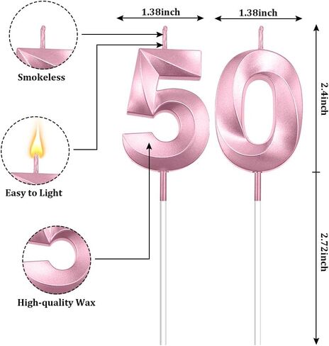 60th Birthday Candles, Number 60 Candles, Happy Birthday Cake Topper 60 Candle 60th Birthday Decorations for Men Women Birthday Theme Party Wedding Anniversary Celebration Decorations(Champagne Gold) in Kuwait