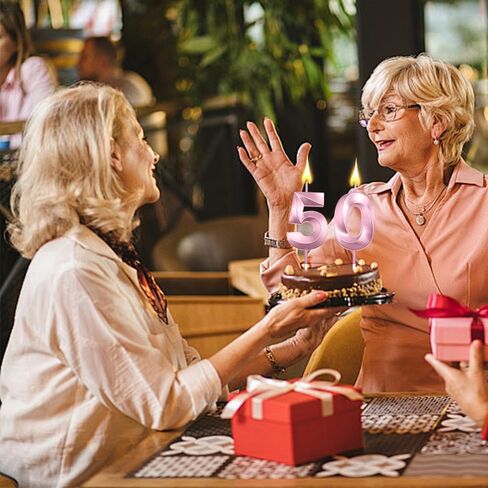 60th Birthday Candles, Number 60 Candles, Happy Birthday Cake Topper 60 Candle 60th Birthday Decorations for Men Women Birthday Theme Party Wedding Anniversary Celebration Decorations(Champagne Gold) in Kuwait