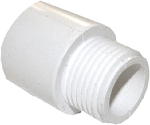 محول خرطوم LASCO 15-1623 PVC مع خرطوم أنثى 3/4 بوصة ووصلة غراء أنبوب PVC 3/4 بوصة، أبيض in Saudi Arabia
