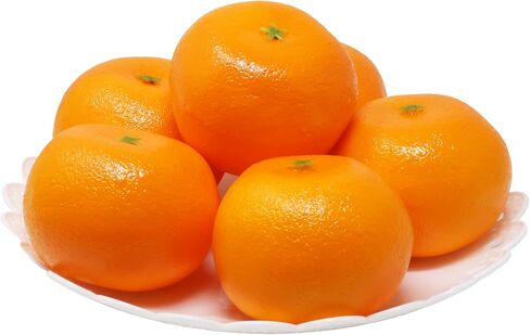 Honbay 6PCS Lifelike Simulation Foam Oranges Artificial Tangerines Decorations Realistic Fake Fruit Food Models Ornaments for Home Party Tabletop Decorations Sample Display Photography Prop in Saudi Arabia