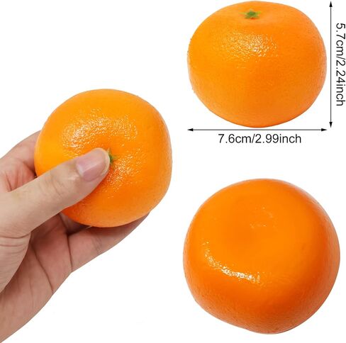 Honbay 6PCS Lifelike Simulation Foam Oranges Artificial Tangerines Decorations Realistic Fake Fruit Food Models Ornaments for Home Party Tabletop Decorations Sample Display Photography Prop in Saudi Arabia