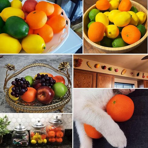 Honbay 6PCS Lifelike Simulation Foam Oranges Artificial Tangerines Decorations Realistic Fake Fruit Food Models Ornaments for Home Party Tabletop Decorations Sample Display Photography Prop in Saudi Arabia