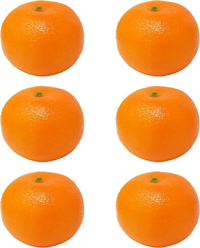 Honbay 6PCS Lifelike Simulation Foam Oranges Artificial Tangerines Decorations Realistic Fake Fruit Food Models Ornaments for Home Party Tabletop Decorations Sample Display Photography Prop in Saudi Arabia