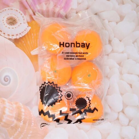 Honbay 6PCS Lifelike Simulation Foam Oranges Artificial Tangerines Decorations Realistic Fake Fruit Food Models Ornaments for Home Party Tabletop Decorations Sample Display Photography Prop in Saudi Arabia