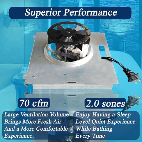 S0503B000 763RL B Unit Bathroom Fan Motor Assembly, Compatible with NuTone 763RLN B Unit, 763RL, 769RL A Unit, 763RLN, 763RLL, 763RLN-R01 Bathroom Fan 70 CFM 2.0 Sones in Saudi Arabia