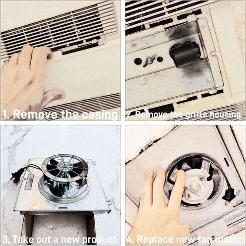 S0503B000 763RL B Unit Bathroom Fan Motor Assembly, Compatible with NuTone 763RLN B Unit, 763RL, 769RL A Unit, 763RLN, 763RLL, 763RLN-R01 Bathroom Fan 70 CFM 2.0 Sones in Saudi Arabia