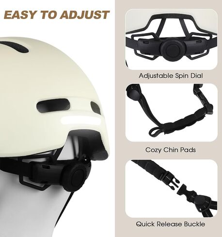 Bike Helmet, Shinmax Adult Bike Helmets for Men Women Bicycle Helmet Lightweight Adjustable Baseball Cap Cycling Helmet with Reflective Strip for Urban Commuter Road Biking in Saudi Arabia