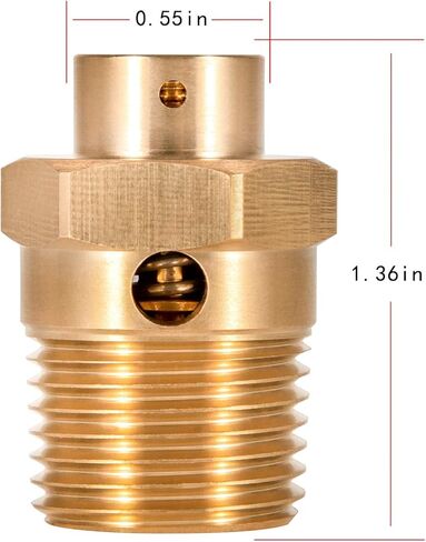 ST-4 صمام أمان منبثق مناسب لـ Excel LSV-5238 Ref # Bendix 131081 Cummins 3559097 3403479 Mack 691GC224 صمام تخفيف الضغط 250 رطل لكل بوصة مربعة، 1/2 بوصة NPT in Kuwait