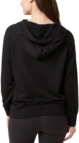 سترة بغطاء رأس للنساء من Eddie Bauer مع رباط من القماش الناعم مقاس مريح (أسود، M) in Saudi Arabia