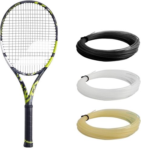 Babolat Pure Aero Tennis Racquet - Strung with 16g White Babolat Syn Gut at Mid-Range Tension (4 1/8" Grip) in Saudi Arabia