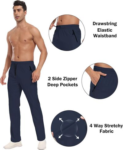 Hiking Pants Men Cargo Pants Water Resistant Lightweight Work Casual Pants Joggers with Zipper Pockets Outdoor HH24019M in Saudi Arabia