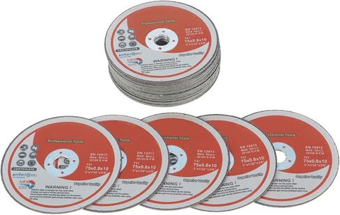 25 قطعة من Kimllier 3 بوصة × 1/32 بوصة × 3/8 بوصة عجلات قطع من الفولاذ المقاوم للصدأ مناسبة للمعادن والفولاذ المقاوم للصدأ، عجلة قطع طاحونة الزوايا، أقراص القطع in Kuwait