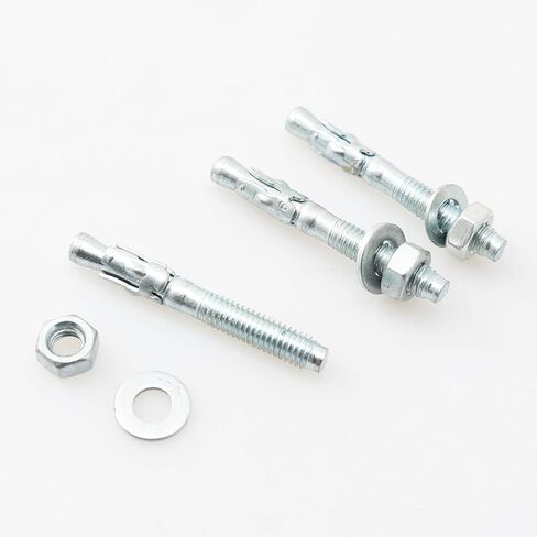 مرساة إسفين DZS ELEC 10 قطع M8x70 قفل شديد التحمل مطلي بالزنك مع صامولة سداسية وغسالة مسطحة للخرسانة in Kuwait