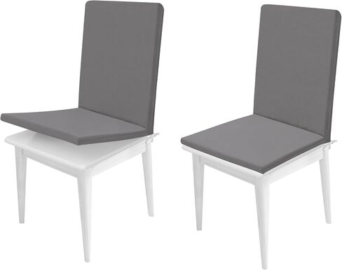 Easy-Going Stretch Dining Chair Cover with Removable Soft Foam Seat Cushion, Non-Slip Dining Room Chair Cover, Machine Washable (2 Pack, Light Gray) in Saudi Arabia