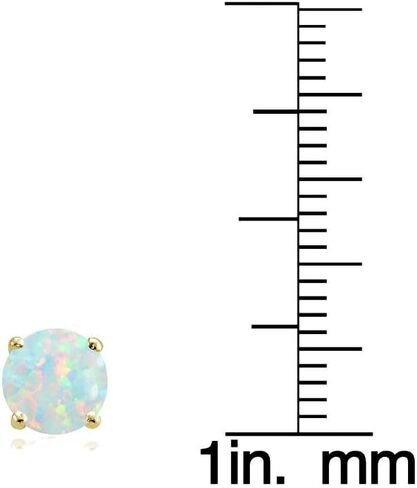 Yellow Gold Flashed Sterling Silver Genuine, Created and Simulated Gemstone and Cubic Zirconia Accents Crown Stud Earrings in Kuwait