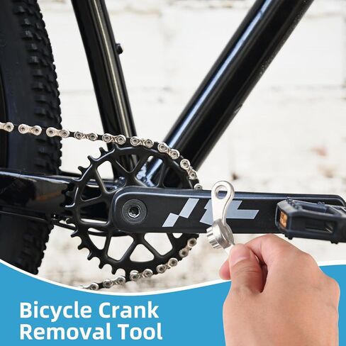 Steel Bike Crank Removal Tool, Easy Bicycle Crank Arm Remover Compatible with Shimano Chainring Cranks, Crankset Crank Adjusting Cap Install Removal Tool with Built-in Hooks in Saudi Arabia