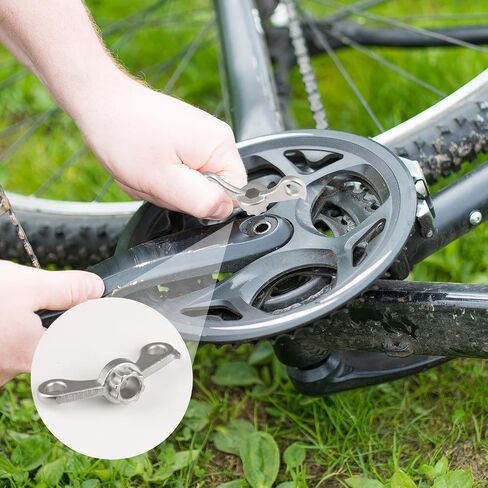 Steel Bike Crank Removal Tool, Easy Bicycle Crank Arm Remover Compatible with Shimano Chainring Cranks, Crankset Crank Adjusting Cap Install Removal Tool with Built-in Hooks in Saudi Arabia