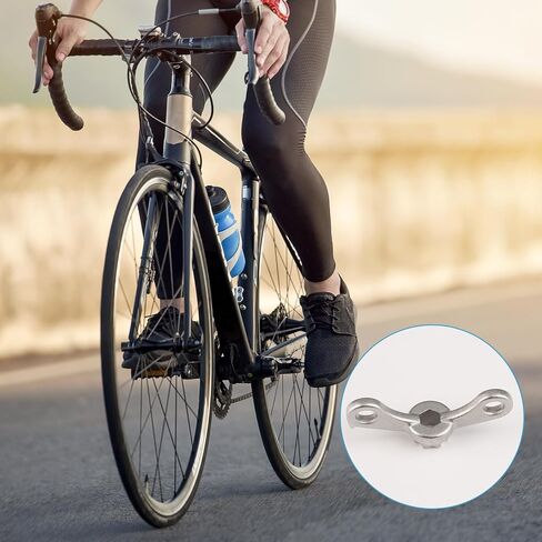 Steel Bike Crank Removal Tool, Easy Bicycle Crank Arm Remover Compatible with Shimano Chainring Cranks, Crankset Crank Adjusting Cap Install Removal Tool with Built-in Hooks in Saudi Arabia