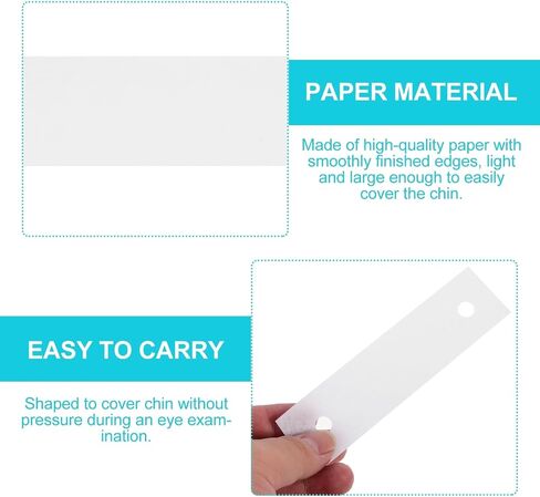 iplusmile 5 Packs Optometry Consumables Accessories Disposable Paper Safety Optometry Accessories Disposable Optical Chin Chinrest Cover Chin Rest Paper Optometry Computer White China in Saudi Arabia