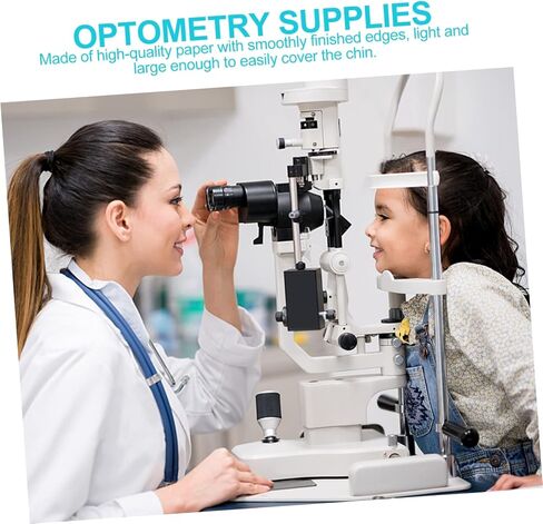 iplusmile 5 Packs Optometry Consumables Accessories Disposable Paper Safety Optometry Accessories Disposable Optical Chin Chinrest Cover Chin Rest Paper Optometry Computer White China in Saudi Arabia