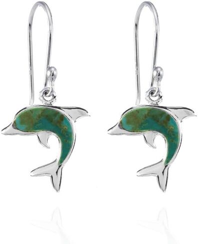 أذن البحر الفضة الاسترليني أو مقلد الفيروز حيوان الدلفين تتدلى الأقراط in Kuwait